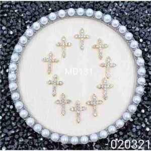 Kοσμήματα νυχιών σταυρός με strass - Image 1